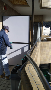 沼津市隔壁板施工中2