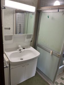 沼津市　クリナップ洗面化粧台 B T Sにリフォーム　