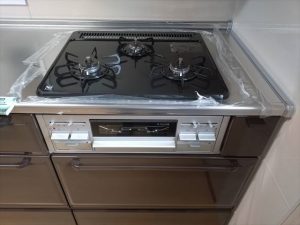 沼津市　キッチンリフォーム　ビルトインコンロ