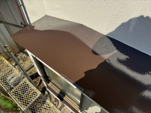 函南町　戸建住宅　モルタル外壁塗装と雨戸木枠の補修