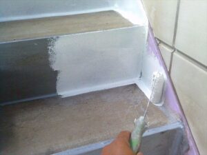 沼津市　階段塗装　外壁塗装