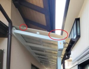 沼津市　欠けや劣化が進んだ波板を交換