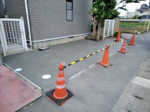 沼津市で下水道切り替えと駐車場改修