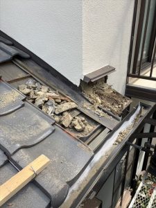 沼津市雨漏り　瓦屋根瓦葺き直し