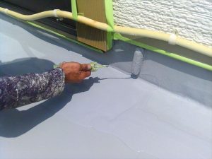 ジョイントタイルを撤去してウレタン防水仕上げに!